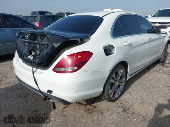 2017 Mercedes-Benz C 300 with VIN 55SWF4JB7HU227889, listed as a IAAI auction lot 42624242 with 44,618 mi miles and . Bid and sale history available at DreamBid. Image 4.