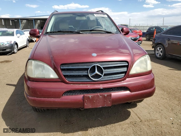 2001 Mercedes-Benz M-Class with VIN 4JGAB54E01A274517, listed as a Copart auction lot 53370745 with 145,613 mi miles and Clean Title. Bid and sale history available at carsss.com. Image 5.