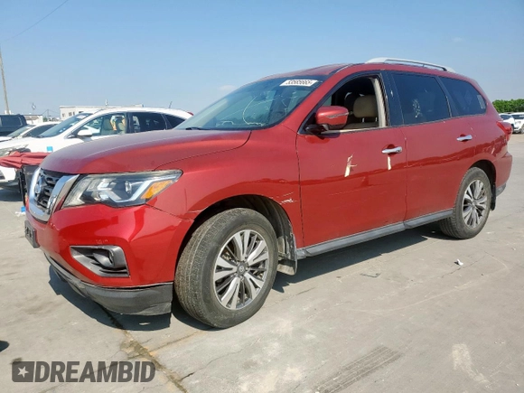 2017 Nissan Pathfinder Platinum with VIN 5N1DR2MN7HC684608, listed as a Copart auction lot 53585665 with 132,188 mi miles and Clean Title. Bid and sale history available at carsss.com. Image 1.