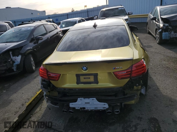 2015 BMW M4 with VIN WBS3R9C53FK329182, listed as a Copart auction lot 37257553 with 0 mi miles. Bid and sale history available at carsss.com. Image 6.