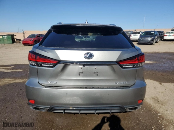 2022 Lexus RX with VIN 2T2YZMDAXNC346021, listed as a Copart auction lot 88330845 with 24,306 mi miles and Salvage Title. Bid and sale history available at carsss.com. Image 6.