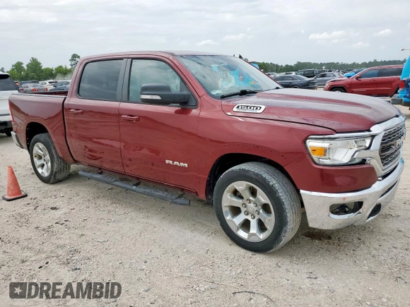 2021 Ram 1500 Lone Star with VIN 1C6RREFT3MN574412, listed as a Copart auction lot 65439215 with 97,391 mi miles and Salvage title. Bid and sale history available at DreamBid. Image 4.