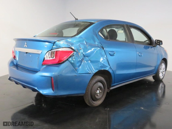2021 Mitsubishi Mirage G4 SE with VIN ML32FVFJ0MHF02489, listed as a Copart auction lot 77465454 with 34,152 mi miles and Clean Title. Bid and sale history available at carsss.com. Image 3.