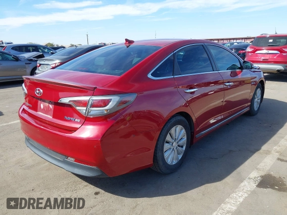 2016 Hyundai Sonata Hybrid SE with VIN KMHE24L18GA038247, listed as a IAAI auction lot 41603106 with 208,891 mi miles. Bid and sale history available at carsss.com. Image 4.