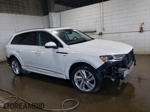 2023 Audi Q7 Premium with VIN WA1AXBF78PD001698, listed as a Copart auction lot 72674504 with 38,655 mi miles and Salvage title. Bid and sale history available at DreamBid. Image 4.