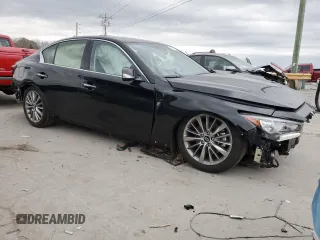 2024 Infiniti Q50 Luxe with VIN JN1EV7BR9RM632130, listed as a Copart auction lot 82011124 with Not Provided miles and Salvage Title. Bid and sale history available at DreamBid. Image 4.