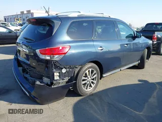 2015 Nissan Pathfinder SV z VIN 5N1AR2MN6FC678167, wystawiony jako IAAI lot #41296424 z przebiegiem 78 796 mil mil oraz . Historia ofert i sprzedaży dostępna na DreamBid. Obrazek 4.