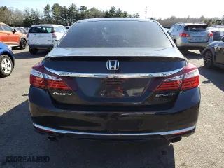 2016 Honda Accord Sedan Sport with VIN 1HGCR2F54GA227120, listed as a Copart auction lot 48806605 with 201,514 mi miles and Salvage Title. Bid and sale history available at carsss.com. Image 6.