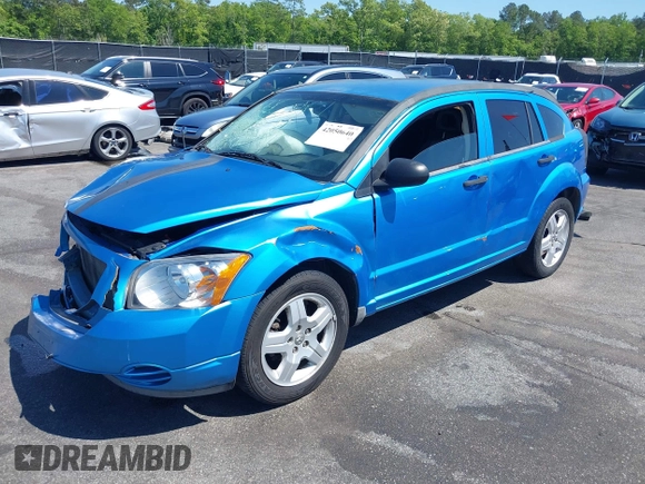 2008 Dodge Caliber SXT with VIN 1B3HB48B08D548659, listed as a IAAI auction lot 42050640 with 281,787 mi miles. Bid and sale history available at carsss.com. Image 2.