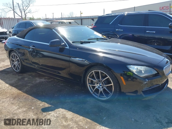 2012 BMW 6 Series 650i with VIN WBALZ3C53CC397604, listed as a IAAI auction lot 41881996 with 96,175 mi miles and . Bid and sale history available at carsss.com. Image 1.