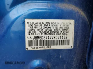 2007 Honda Fit с VIN JHMGD37477S021468, выставлен на аукционе Copart как лот 58093675 с пробегом 111 480 миль миль и Списание • Salvage title. История ставок и продаж доступна на DreamBid. Изображение 12.