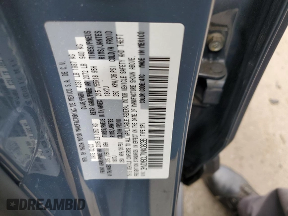 2022 Mazda CX-30 S Carbon Edition with VIN 3MVDMBCL7NM408036, listed as a Copart auction lot 56683665 with 82,337 mi miles and Salvage title. Bid and sale history available at DreamBid. Image 14.