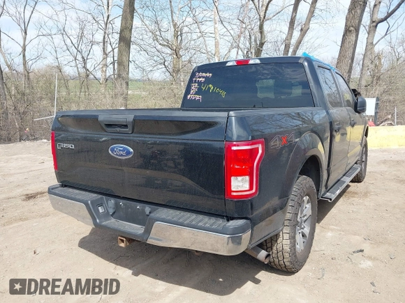 2017 Ford F-150 XL with VIN 1FTEW1EP8HFB36921, listed as a IAAI auction lot 41910478 with 138,201 mi miles. Bid and sale history available at carsss.com. Image 4.