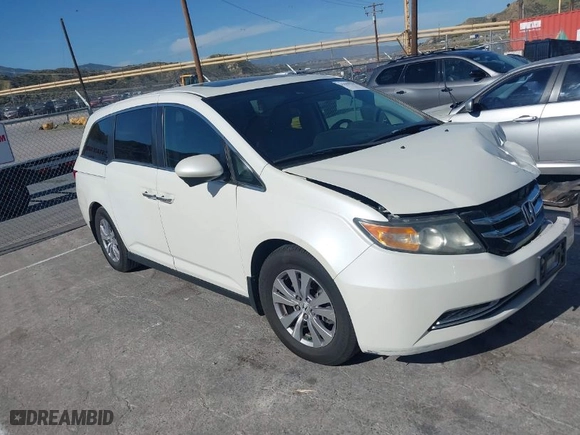 2016 Honda Odyssey EX-L with VIN 5FNRL5H65GB055916, listed as a IAAI auction lot 41980339 with 87,497 mi miles. Bid and sale history available at carsss.com. Image 1.
