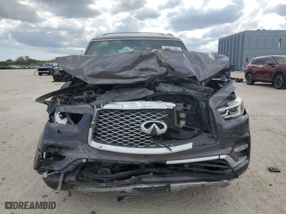 2020 Infiniti QX80 LUXE with VIN JN8AZ2NEXL9256063, listed as a Copart auction lot 46661605 with 55,126 mi miles and Non Repairable. Bid and sale history available at carsss.com. Image 5.