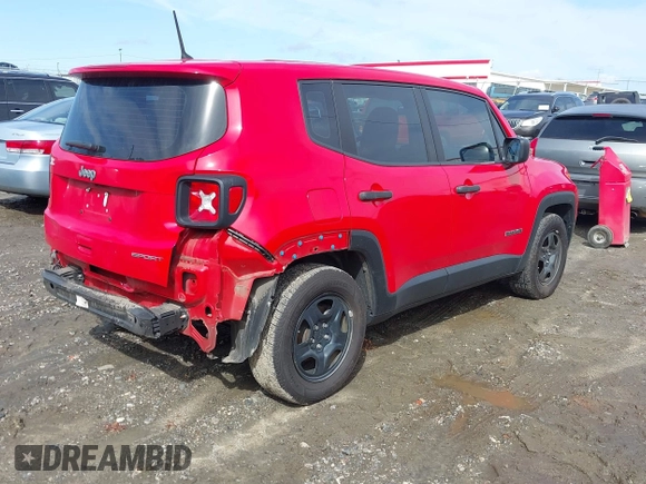 2019 Jeep Renegade Sport with VIN ZACNJAAB8KPK37967, listed as a IAAI auction lot 41571609 with 89,413 mi miles and . Bid and sale history available at DreamBid. Image 4.