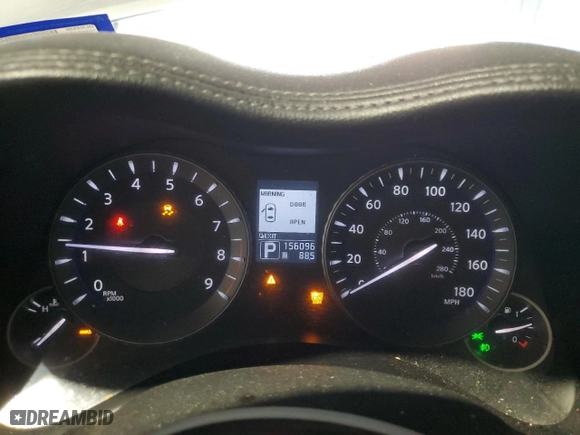 2013 Infiniti M37 with VIN JN1BY1AP2DM514825, listed as a Copart auction lot 85450864 with 156096 miles and Salvage Title. Bid and sale history available at carsss.com. Image 9.