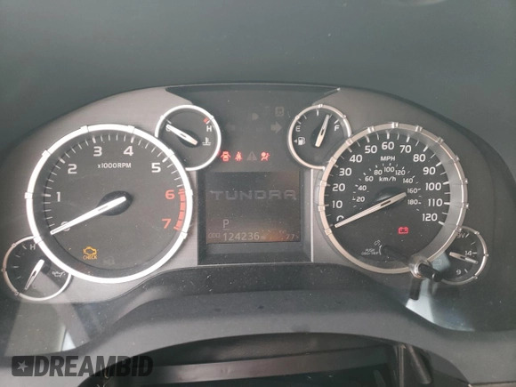 2016 Toyota Tundra 4WD Truck SR with VIN 5TFUW5F19GX561943, listed as a Copart auction lot 55828443 with 124,236 mi miles. Bid and sale history available at carsss.com. Image 9.