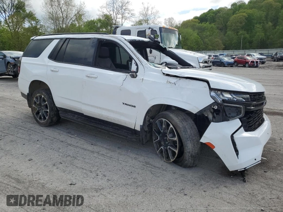 2023 Chevrolet Tahoe RST with VIN 1GNSKRKD4PR208337, listed as a Copart auction lot 56001845 with 30,127 mi miles and Salvage title. Bid and sale history available at DreamBid. Image 4.