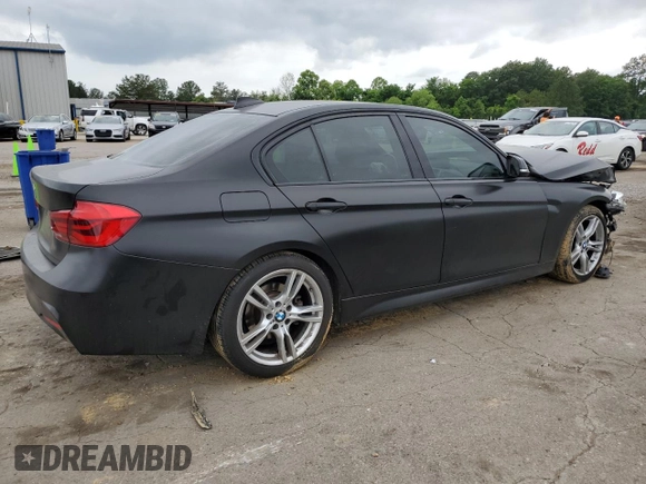 2017 BMW 3 Series 330e iPerformance with VIN WBA8E1C51HK480015, listed as a Copart auction lot 53811974 with 59,262 mi miles and Salvage Title. Bid and sale history available at carsss.com. Image 3.