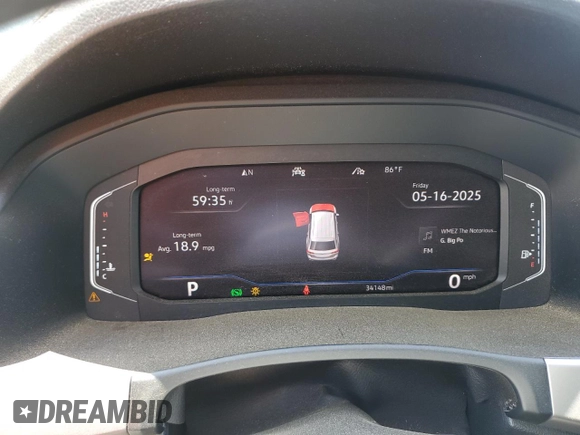 2021 Volkswagen Atlas SEL Premium с VIN 1V2TR2CA7MC514918, выставлен на аукционе Copart как лот 56557645 с пробегом 34 148 миль миль и Списание • Salvage title. История ставок и продаж доступна на DreamBid. Изображение 9.