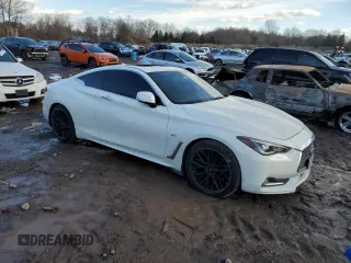 2017 Infiniti Q60 Sport with VIN JN1EV7EK5HM361533, listed as a Copart auction lot 42282715 with 95,439 mi miles and Salvage title. Bid and sale history available at DreamBid. Image 4.