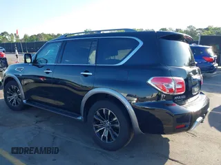 2017 Nissan Armada Platinum with VIN JN8AY2NEXH9705168, listed as a IAAI auction lot 42050793 with 124,907 mi miles. Bid and sale history available at carsss.com. Image 3.
