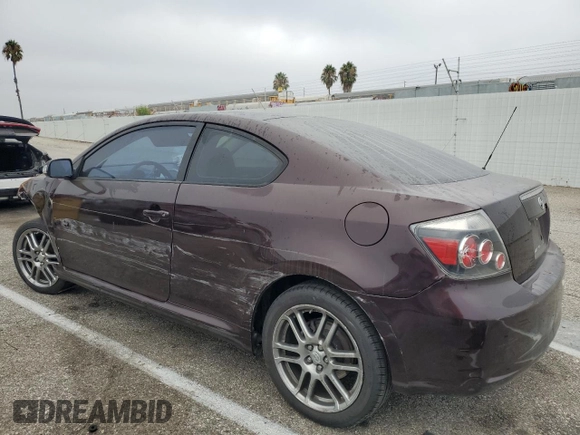 2008 Scion tC Spec with VIN JTKDE167380255713, listed as a Copart auction lot 67165324 with 0 mi miles and Salvage Title. Bid and sale history available at carsss.com. Image 2.