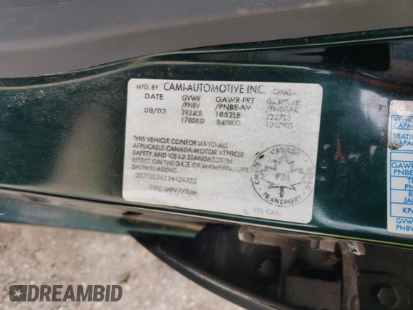 2003 Suzuki Vitara JLX z VIN 2S3TD52V136101732, wystawiony jako Copart lot #58477845 z przebiegiem 105 628 mil mil oraz Czysty tytuł • Clean title. Historia ofert i sprzedaży dostępna na DreamBid. Obrazek 13.