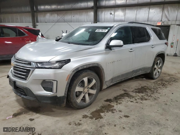 2022 Chevrolet Traverse LT Leather with VIN 1GNEVHKW6NJ140019, listed as a Copart auction lot 88879675 with 78,293 mi miles and Salvage Title. Bid and sale history available at carsss.com. Image 1.