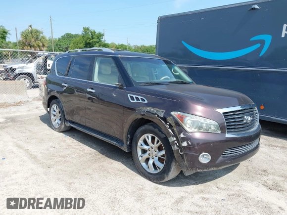 2011 Infiniti QX56 7-passenger with VIN JN8AZ2NF9B9502706, listed as a IAAI auction lot 42229196 with Not Provided miles and . Bid and sale history available at DreamBid. Image 1.