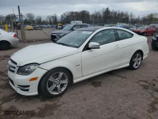 2012 Mercedes-Benz C-Class C 250 with VIN WDDGJ4HBXCF741630, listed as a Copart auction lot 52004645 with 91,428 mi miles and Salvage Title. Bid and sale history available at carsss.com. Image 1.
