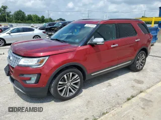 2017 Ford Explorer Platinum z VIN 1FM5K8HT1HGD20357, wystawiony jako Copart lot #63019495 z przebiegiem 134 960 mil mil oraz Szkoda całkowita • Salvage title. Historia ofert i sprzedaży dostępna na DreamBid. Obrazek 1.