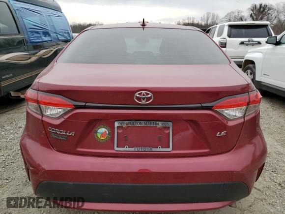 2022 Toyota Corolla LE with VIN JTDEPMAE3NJ203887, listed as a Copart auction lot 46779845 with 134,201 mi miles and Salvage Title. Bid and sale history available at carsss.com. Image 6.