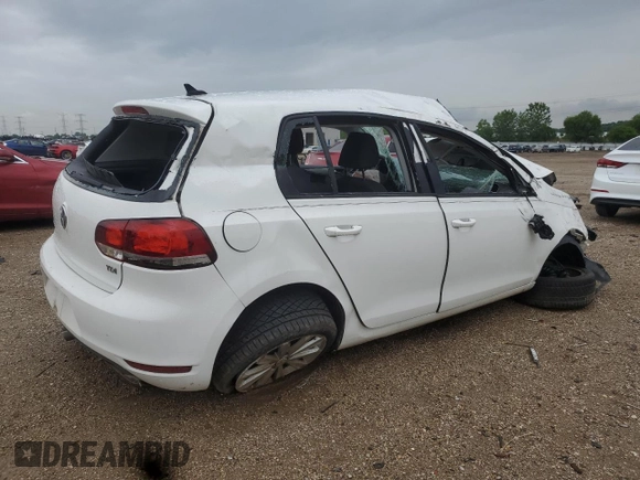 2014 Volkswagen Golf TDI with VIN WVWDM7AJ6EW009389, listed as a Copart auction lot 61379895 with Not provided miles and Salvage title. Bid and sale history available at DreamBid. Image 3.