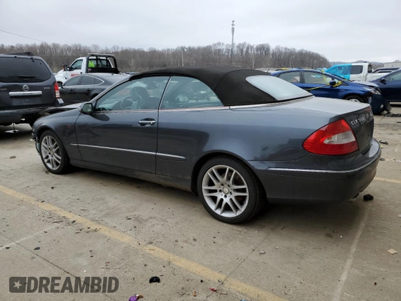 2008 Mercedes-Benz CLK 350 with VIN WDBTK56F08F234873, listed as a Copart auction lot 43166075 with 113,841 mi miles and Salvage title. Bid and sale history available at DreamBid. Image 2.