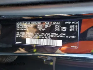 2022 Volvo XC60 Recharge Plug-In Hybrid R-Design with VIN YV4BR0DM4N1905156, listed as a Copart auction lot 80071304 with 58,823 mi miles and Salvage Title. Bid and sale history available at carsss.com. Image 16.