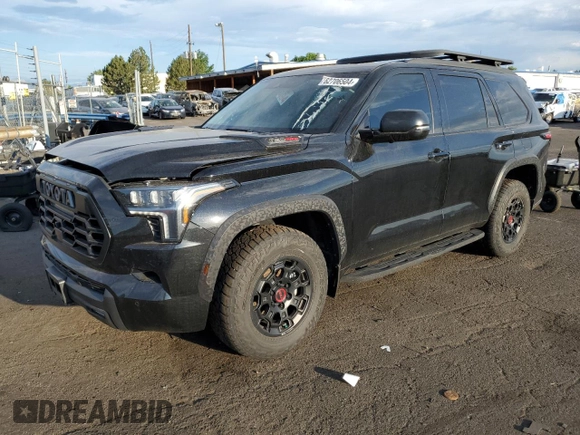 2023 Toyota Sequoia SR5 with VIN 7SVAAABA5PX001259, listed as a Copart auction lot 62706504 with 20,865 mi miles and Salvage Title. Bid and sale history available at carsss.com. Image 1.