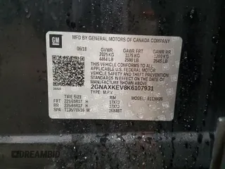 2019 Chevrolet Equinox LT with VIN 2GNAXKEV8K6107931, listed as a Copart auction lot 48914465 with 72,316 mi miles and Salvage Title. Bid and sale history available at carsss.com. Image 13.