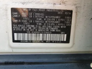 2014 Subaru Outback 2.5i Limited with VIN 4S4BRBPC7E3296629, listed as a Copart auction lot 61613134 with 0 mi miles and Salvage Title. Bid and sale history available at carsss.com. Image 12.