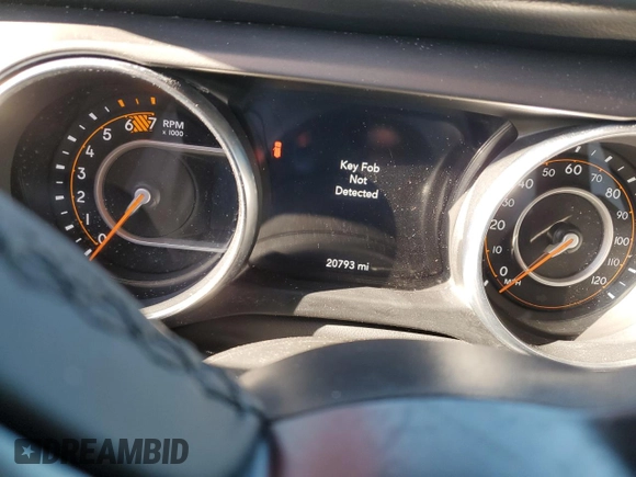 2022 Jeep Wrangler Unlimited Willys Sport with VIN 1C4HJXDN2NW132521, listed as a Copart auction lot 80614904 with 20,793 mi miles and Salvage Title. Bid and sale history available at DreamBid. Image 9.