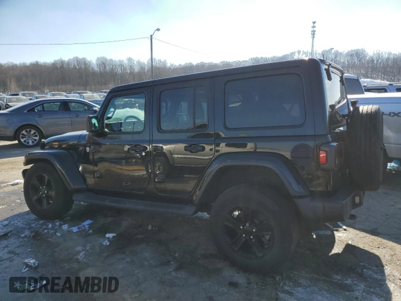 2020 Jeep Wrangler Unlimited Sahara Altitude with VIN 1C4HJXEG2LW101881, listed as a Copart auction lot 41853615 with 68,321 mi miles and Salvage title. Bid and sale history available at DreamBid. Image 2.