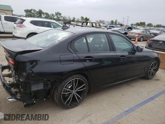 2019 BMW 3 Series 330i xDrive with VIN WBA5R7C54KFH25516, listed as a Copart auction lot 51862063 with 60,835 mi miles and Non Repairable. Bid and sale history available at carsss.com. Image 3.
