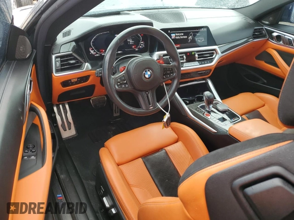 2022 BMW M4 Competition xDrive with VIN WBS43AZ03NCK18031, listed as a Copart auction lot 75090034 with 18,837 mi miles and Non Repairable. Bid and sale history available at carsss.com. Image 8.