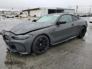 2024 BMW M4 Competition xDrive with VIN WBS43AZ05RCR03329, listed as a Copart auction lot 43616905 with 3,582 mi miles and Salvage title. Bid and sale history available at DreamBid. Image 1.