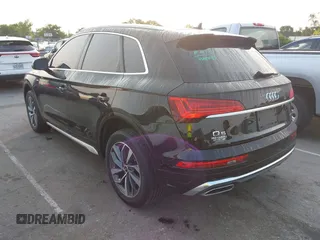 2023 Audi Q5 S line Premium with VIN WA1GAAFY0P2037363, listed as a IAAI auction lot 42372352 with 45,309 mi miles and . Bid and sale history available at DreamBid. Image 3.