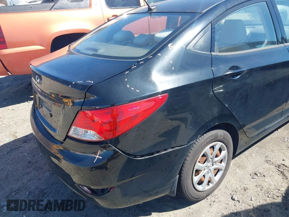 2012 Hyundai Accent GLS with VIN KMHCT4AE3CU265199, listed as a IAAI auction lot 41826958 with 121,618 mi miles. Bid and sale history available at carsss.com. Image 6.