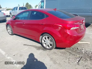 2012 Hyundai Elantra Limited with VIN KMHDH4AE4CU217166, listed as a IAAI auction lot 41754761 with 109,415 mi miles. Bid and sale history available at carsss.com. Image 3.