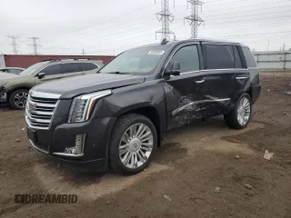 2017 Cadillac Escalade Platinum z VIN 1GYS4DKJ5HR186324, wystawiony jako Copart lot #53880955 z przebiegiem 97 166 mil mil oraz Szkoda całkowita • Salvage title. Historia ofert i sprzedaży dostępna na DreamBid. Obrazek 1.