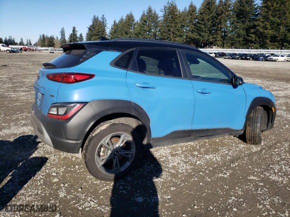 2023 Hyundai Kona SEL with VIN KM8K6CAB1PU955526, listed as a Copart auction lot 44716735 with 44,961 mi miles and Salvage Title. Bid and sale history available at carsss.com. Image 3.
